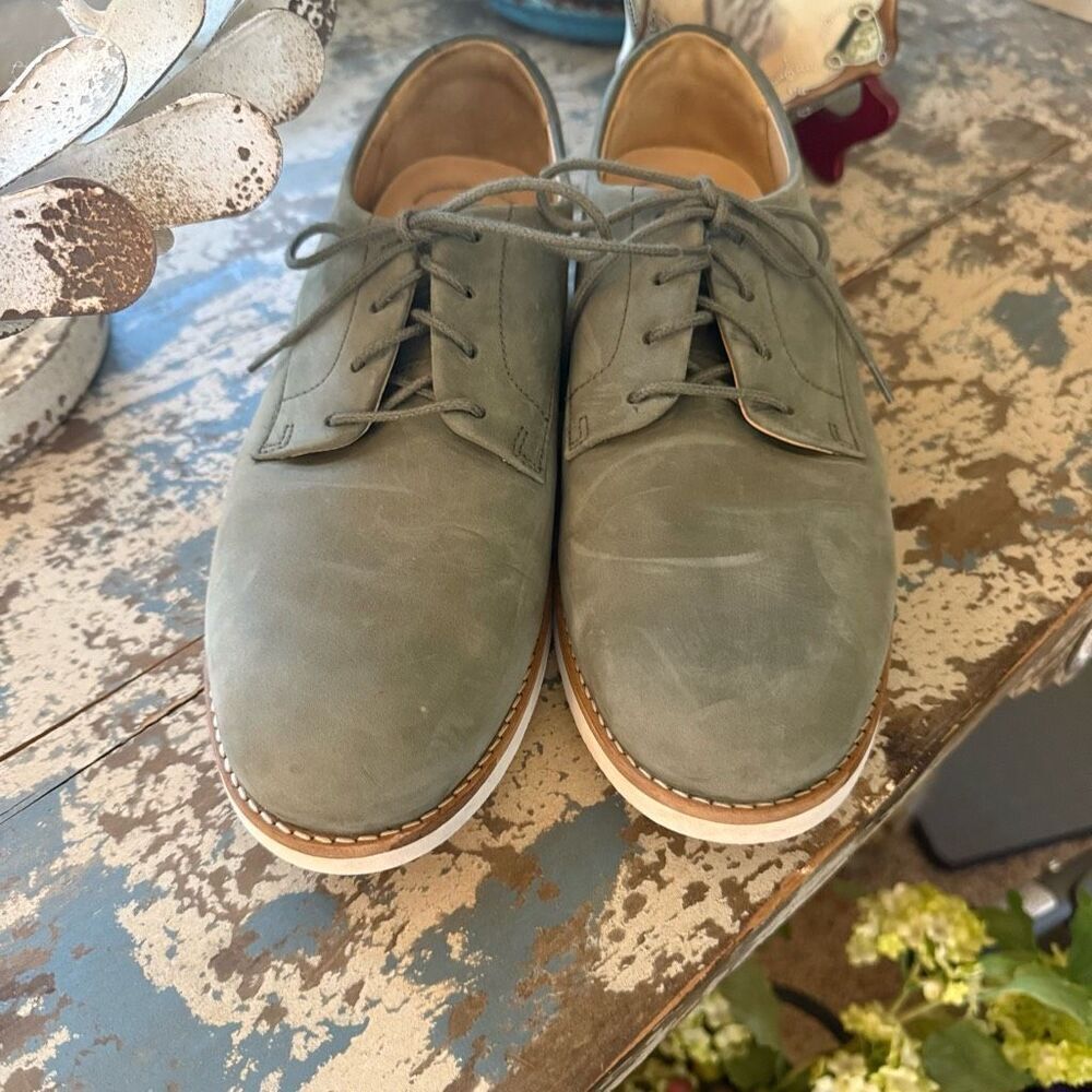 Samuel Hubbard W1101 Sage Green Nubuck Oxford Shoes Size 9.5 Academia, Preppy - Picture 3 of 16